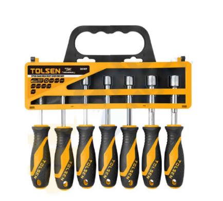 7PCS SAE ENGLISH HEX NUT DRIVER SET WITH CASE