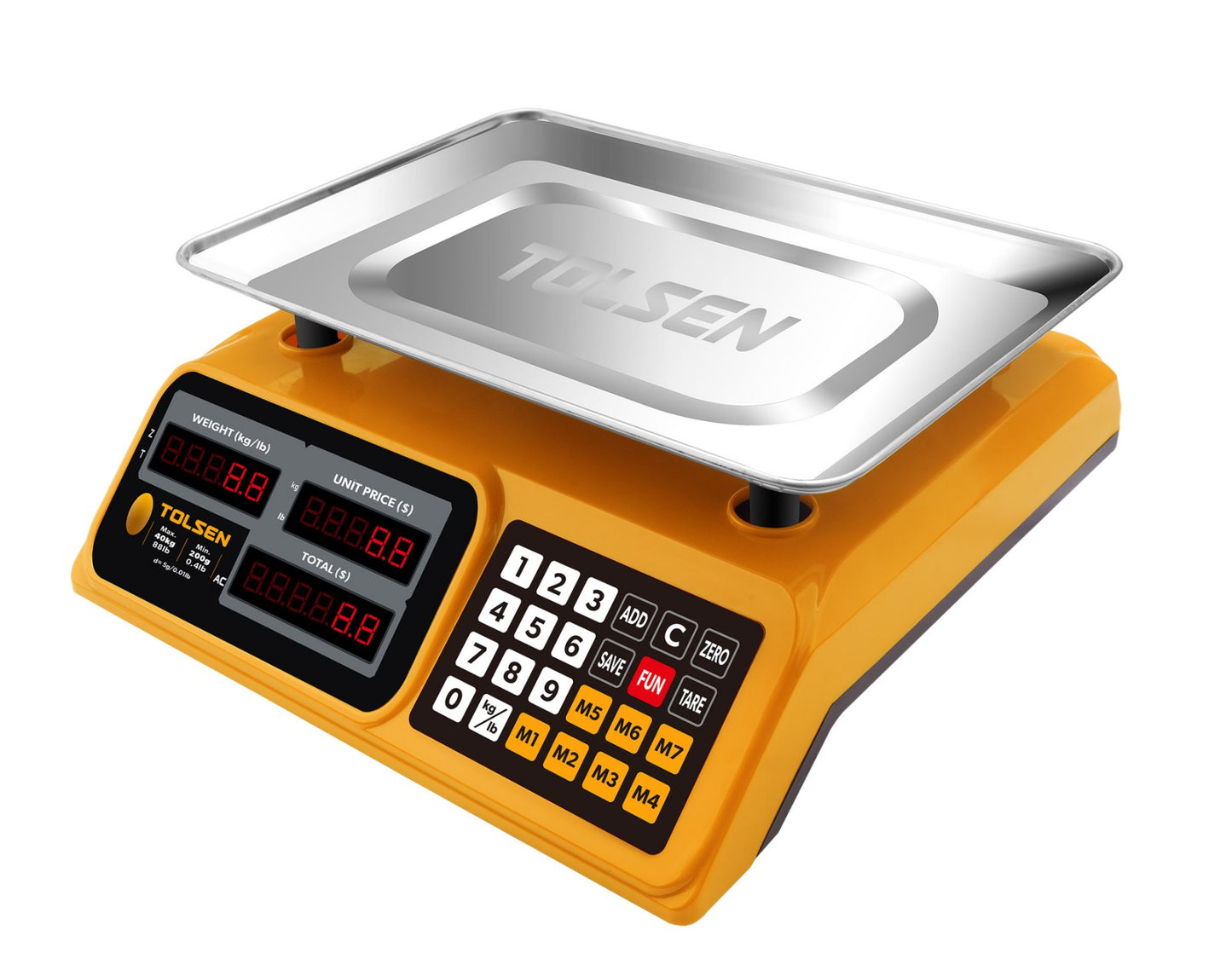 DIGITAL COMMERCIAL PRICE SCALE 40kg / 88lbs