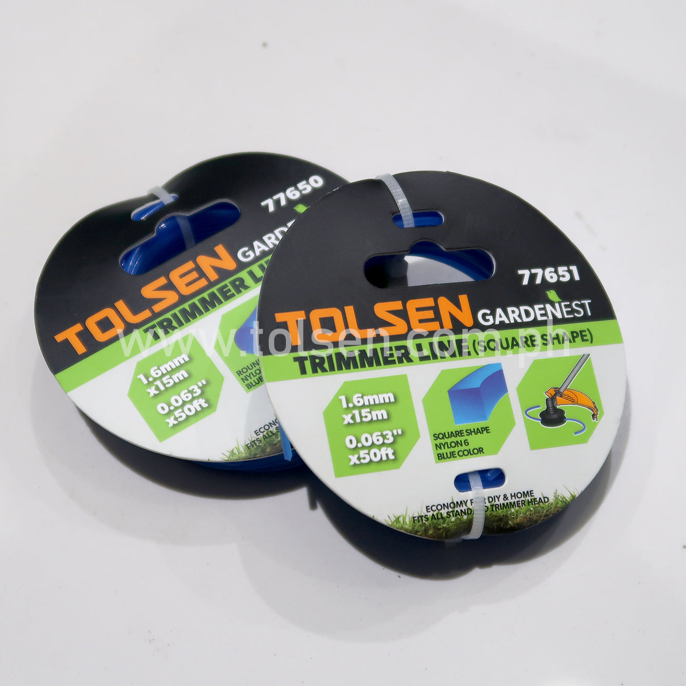 Blue Trimmer Line SQUARE HOLE BLUE TRIMMER LINE 1.6mm x 15m