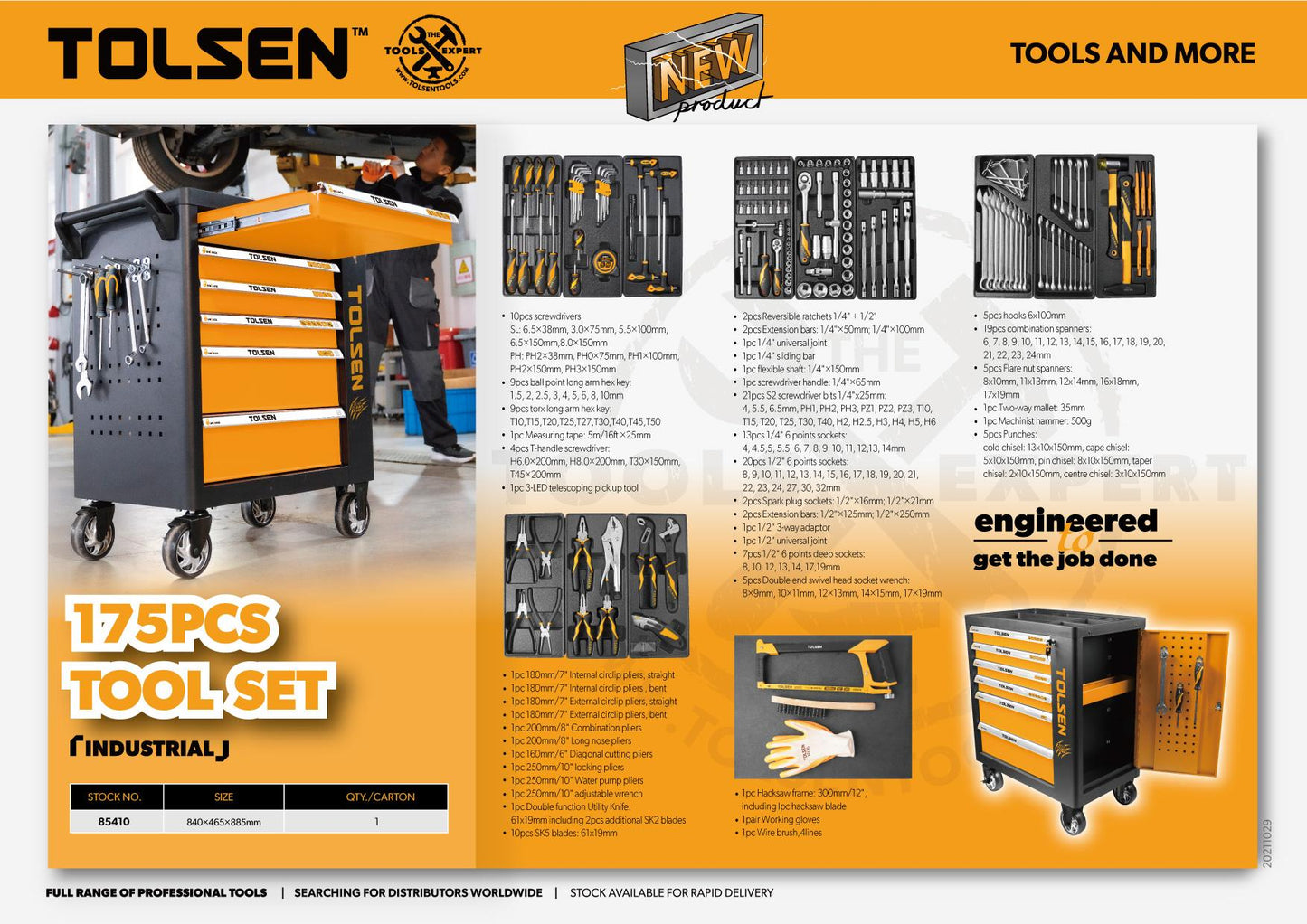 INDUSTRIAL 175PCS TOOLS SET 85410