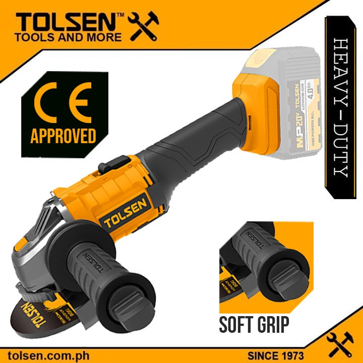 Tolsen 20V LI-ION Brushless Cordless Angle Grinder