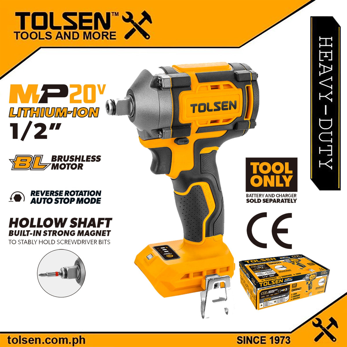 LI-ION Brushless Cordless Impact Wrenches w/ 2 Battery & Bag (All in One 20V Battery) CE Approved