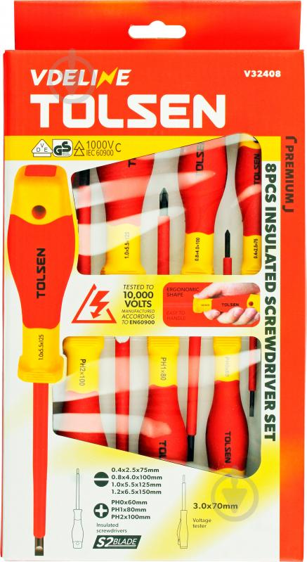PREMIUM 8PCS INSULATED SCREWDRIVERS