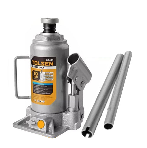 Heavy Duty Hydraulic Bottle Jack (2 | 4 | 6 | 10 | 12 | 20 Tons) w/ Overload Protection