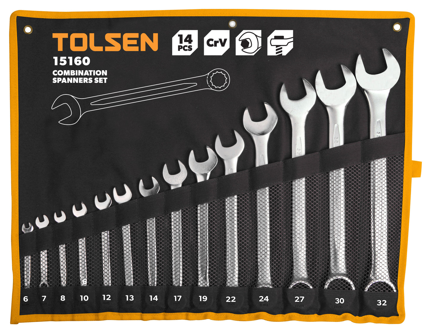 14PCS COMBINATION SPANNERS SET