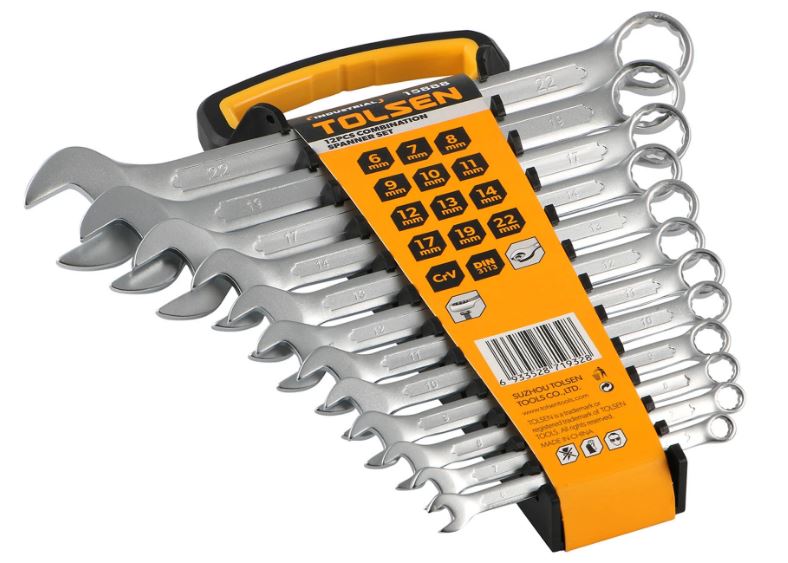 12PCS COMBINATION SPANNERS SET 6/7/8/10/12/13/14/17/19/22mm