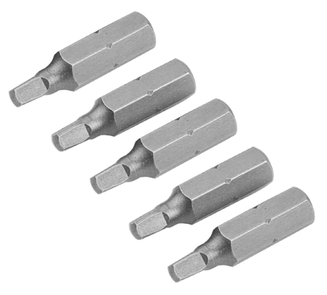 Industrial 5pcs Square Screwdriver Bits Set (S2x25mm) 20280
