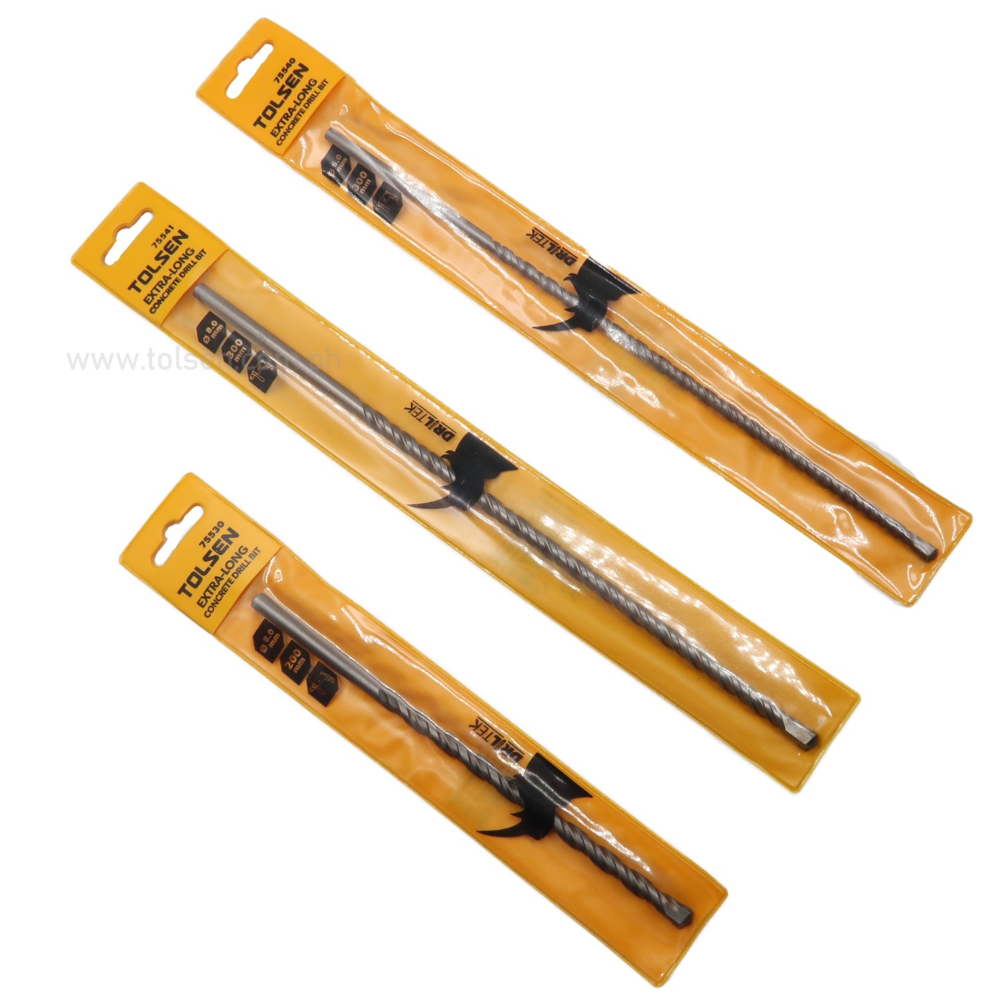 Tolsen Extra Long Concrete Drill Bit (Ø6mm to 25mm | L200mm to 400mm) Top Quality TCT Tip