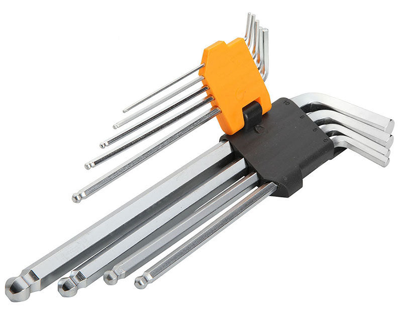 9PCS BALL POINT EXTRA-LONG ARM HEX KEY SET