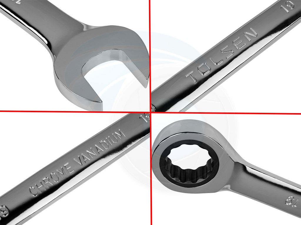 Fixed Combination Rachet Spanner (8 to 32mm) Cr-V Heavy Duty