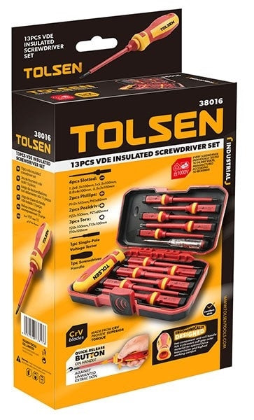 13pcs VDE Insulated Screwdriver Set (1000V) 38016 VDE, GS Certified