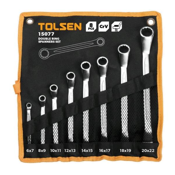 8Pcs Double Ring Spanner Set (6×7,8×9,10×11,12×13,14×15,16×17,18×19,20x22mm) 15895