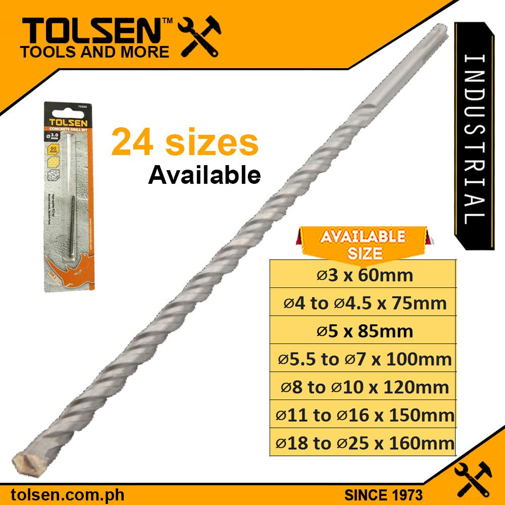 Concrete Drill Bit (Ø3mm to 25mm | L60mm to 160mm) High Quality TCT Tip