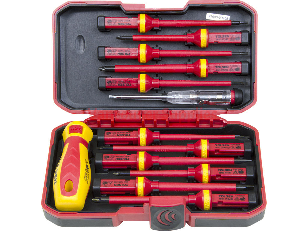 13pcs VDE Insulated Screwdriver Set (1000V) 38016 VDE, GS Certified