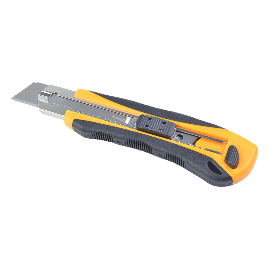Snap-off Blade Cutter Knife w/ Free 3 Blade (25x140mm) ABS+TPR Handle 30016