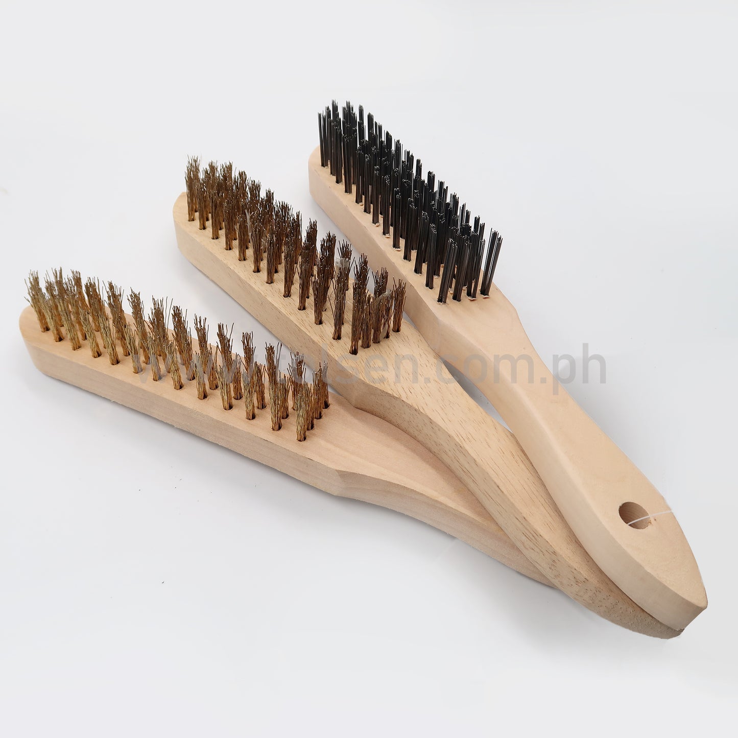 Steel Wire Brush (3 Lines 4 Lines 5 Lines) Wooden Handle