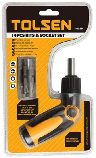 14 in 1 Ratchet Screwdriver w/ Bit Holder (Philip, Flat & Torx)