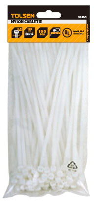 WHITE NYLON CABLE TIE (2.5/3.6/4.8/7.6MM)