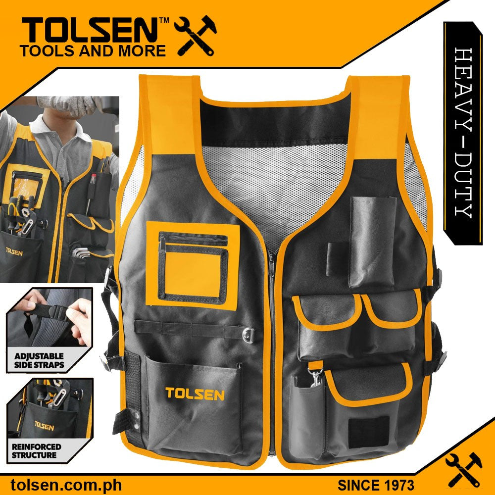Heavy Duty Tool Vest (Universal Size) For Carrying Tools
