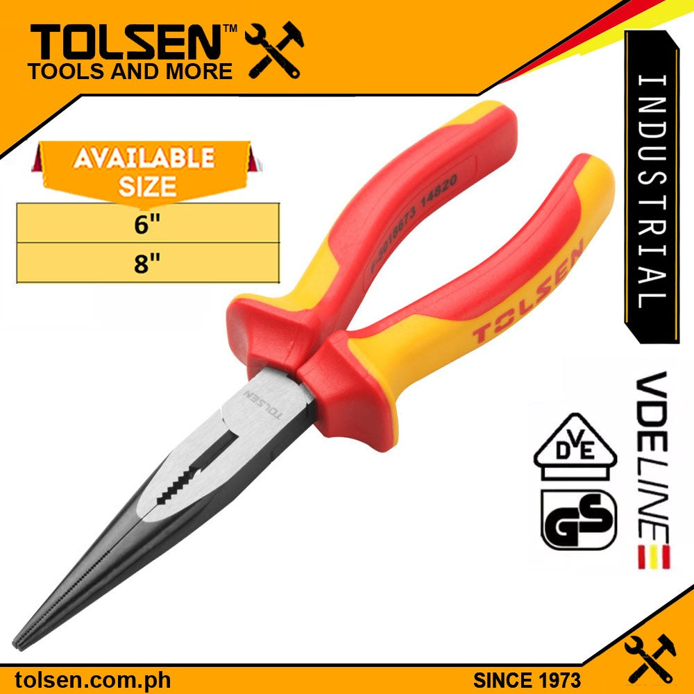 VDE Insulated Long Nose Pliers 1000V (6" | 8") Premium Line VDE, GS Certified