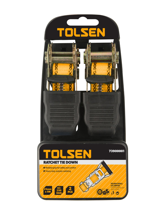 INDUSTRIAL 2PCS RATCHET TIE DOWN SET