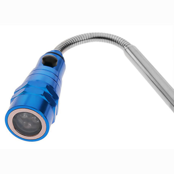 Aluminum 3-LED Telescopic Pick Up Tool with 2 Magnet (Blue | Red | Black)
