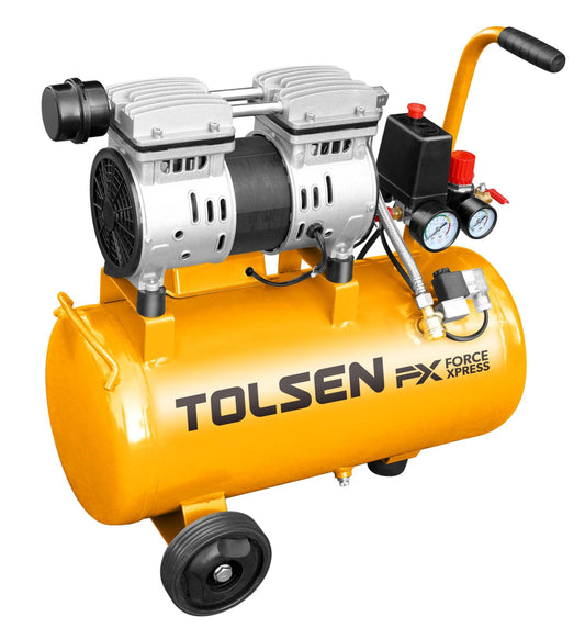 INDUSTRIAL AIR COMPRESSOR (SILENT & OIL FREE) 24L 1Hp (800W)