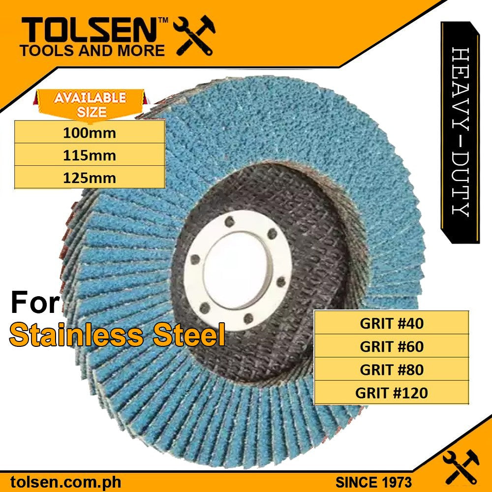 Zirconia Oxide Flap Disc (4" | 4.5" | 5" , Grit : 40 | 60 | 80 | 120) For Stainless Steel
