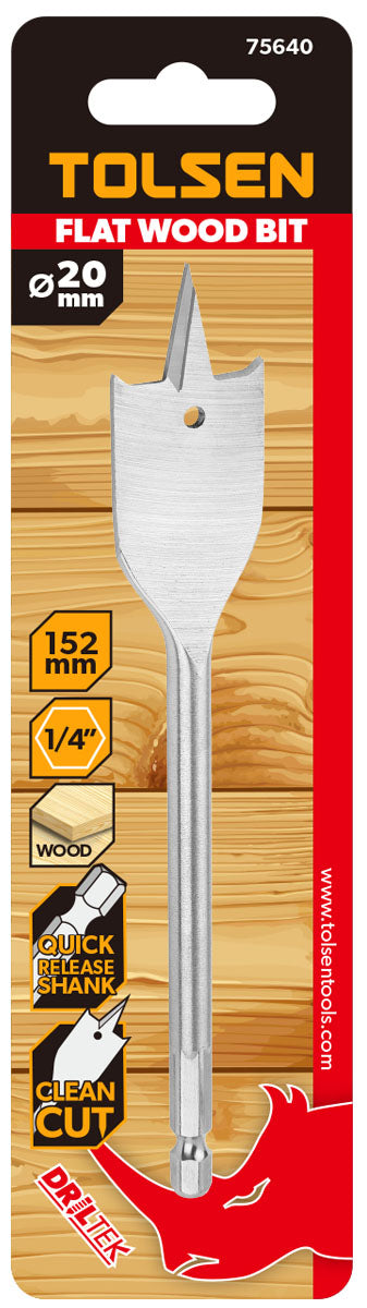 FLAT WOOD BITS (6MM-40MM)