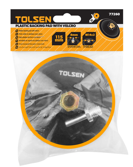 PLASTIC BACKING PAD WITH VELCRO (100MM/125MM/150MM)