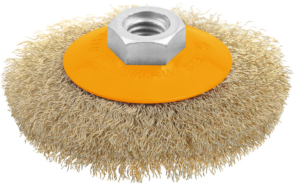 INDUSTRIAL CRIMPED WIRE BEVEL BRUSH (m14) / (m10)