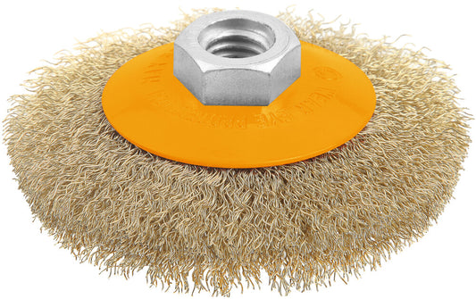 INDUSTRIAL CRIMPED WIRE BEVEL BRUSH (m14) / (m10)