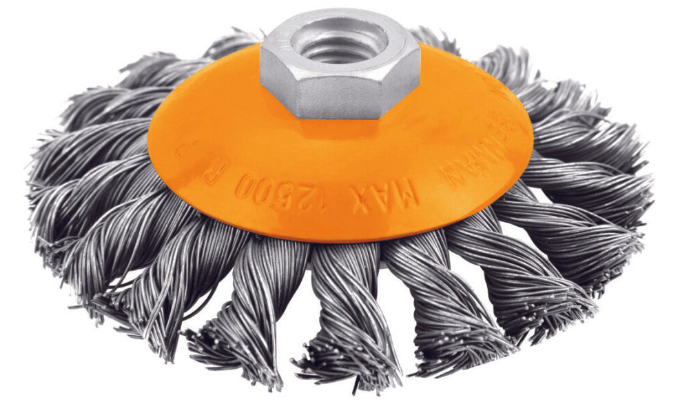 INDUSTRIAL CRIMPED WIRE BEVEL BRUSH m14