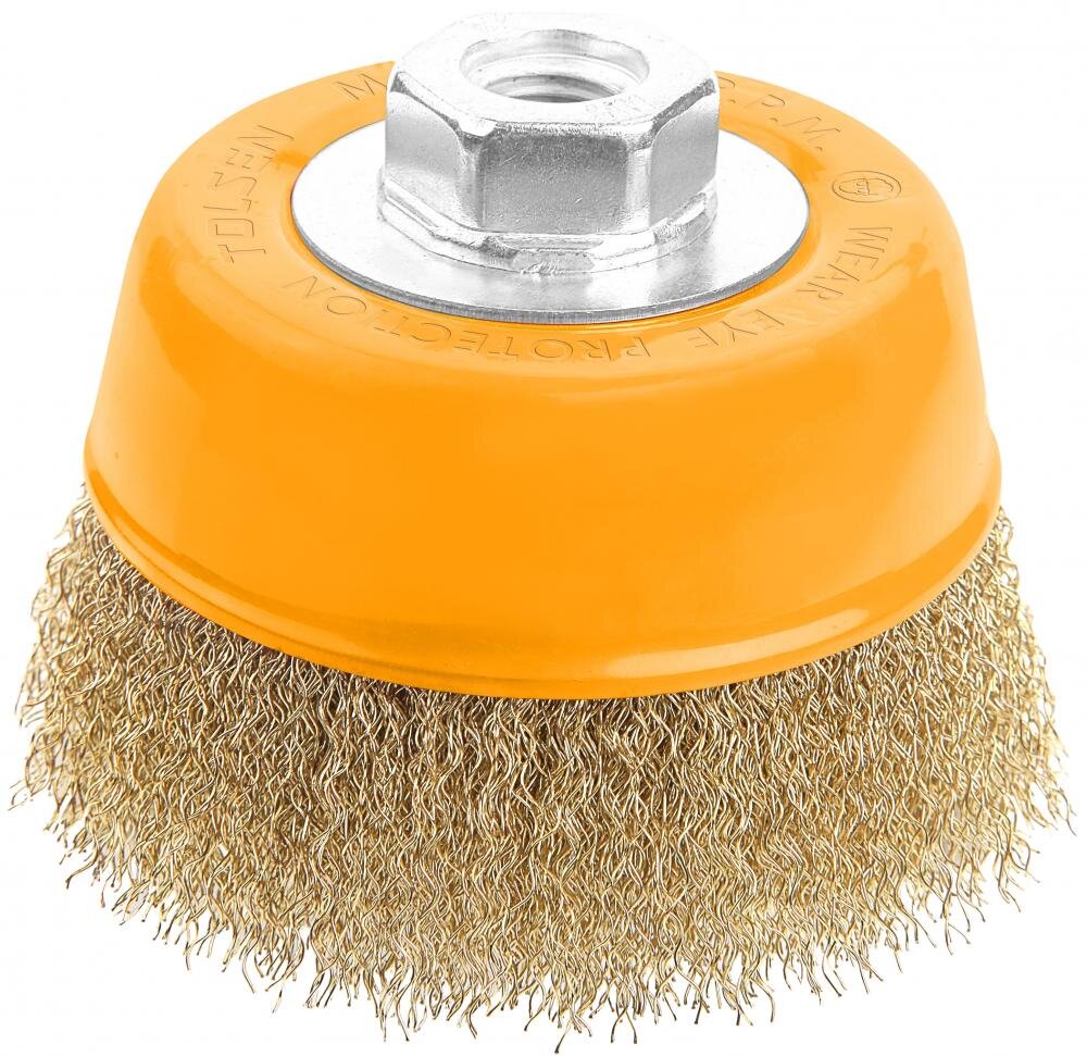 INDUSTRIAL CUP WIRE BRUSH WITH NUT 3"