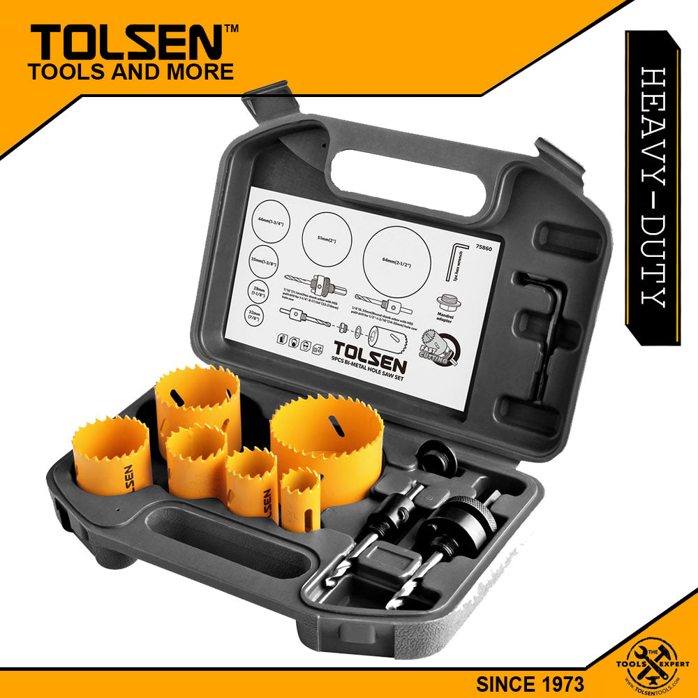 9pcs Bi-Metal Hole Saw Set with Mould Case 75860