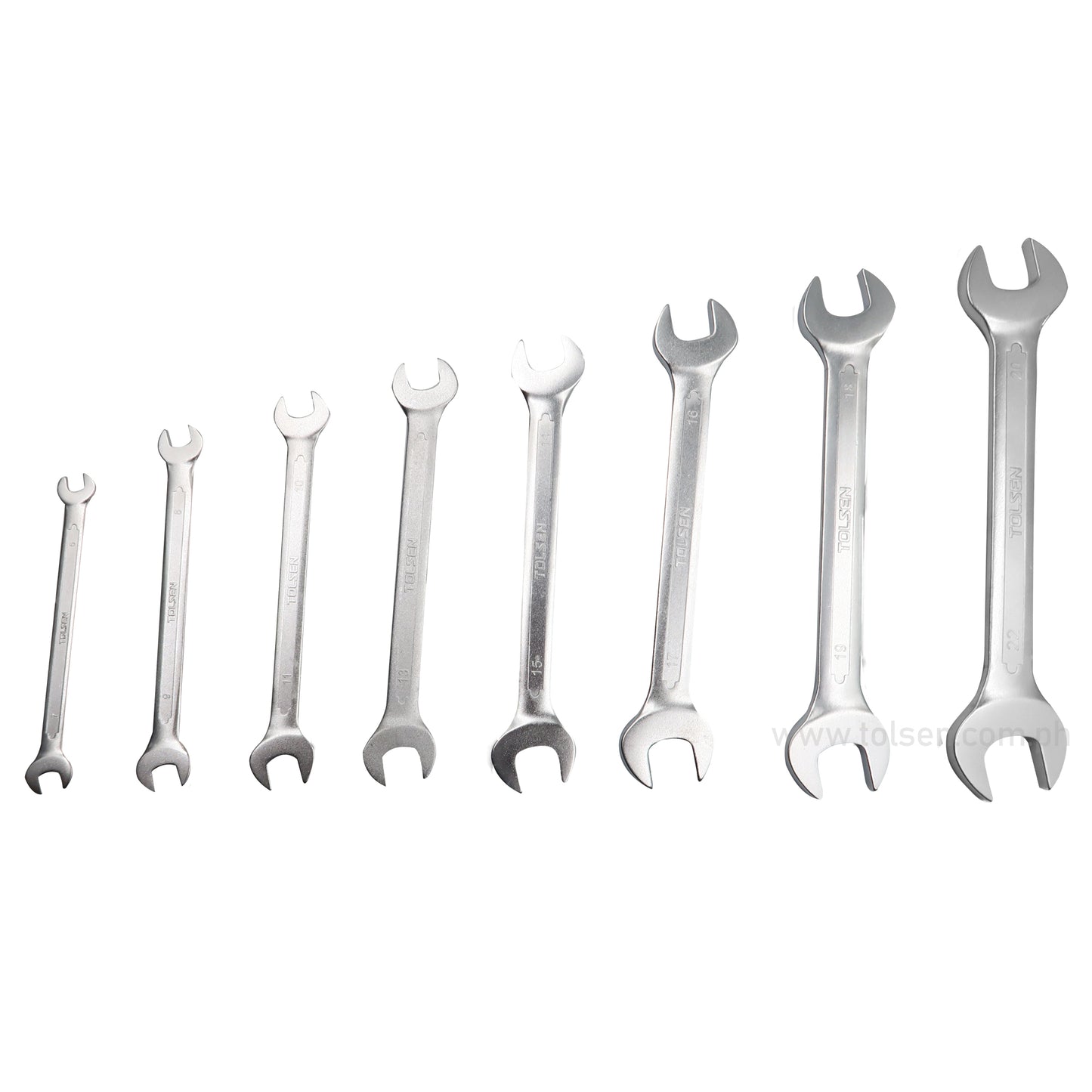 8Pcs Double Open End Spanner Set (6×7, 8×9, 10×11, 12×13,14×15, 16×17, 18×19, 20x22mm)