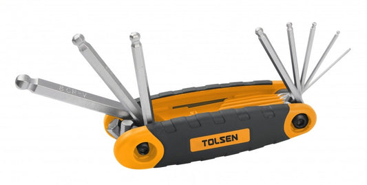 8Pcs Folding Ball Point Allen Hex Key Set (1.5/2/2.5/3/4/5/6/8mm) 20068
