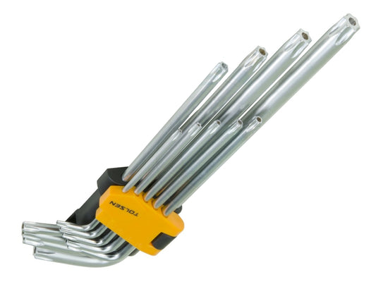 9PCS TORX EXTRA-LONG ARM HEX KEY SET