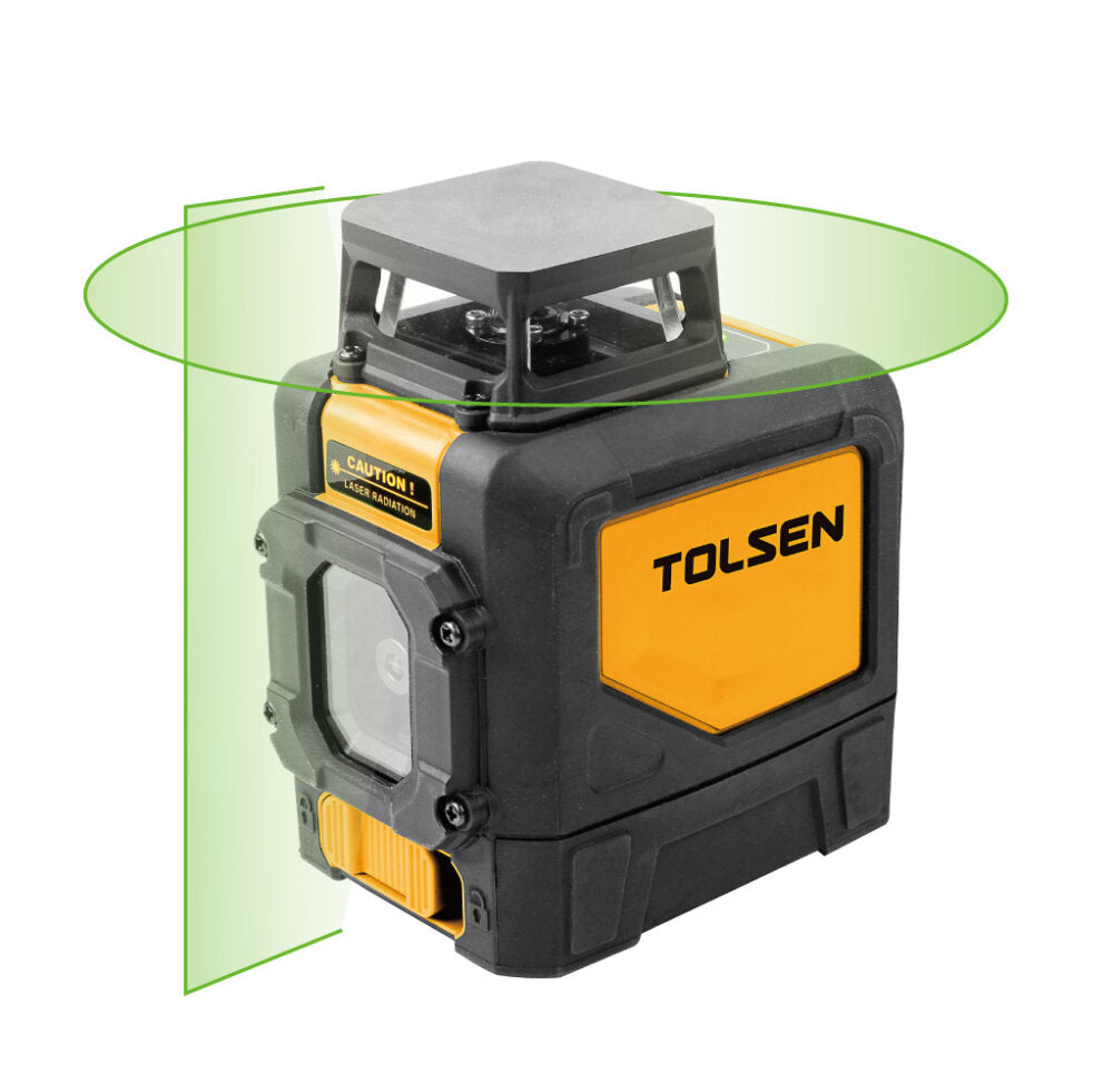 INDUSTRIAL GREEN-BEAM SELF-LEVELING 360° HORIZONTAL CROSS-LINE LASER LEVEL