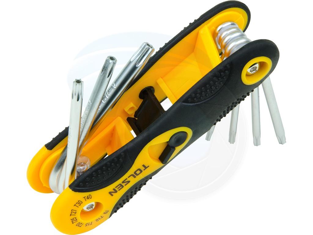 8Pcs Folding Torx Star Allen Hex Key Set (T9/T10/T15/T20/T25/T27/T30/T40) 20069