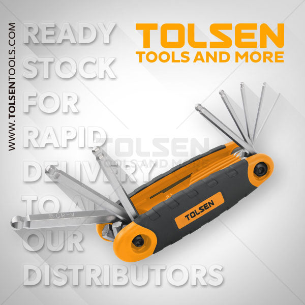 8Pcs Folding Ball Point Allen Hex Key Set (1.5/2/2.5/3/4/5/6/8mm) 20068