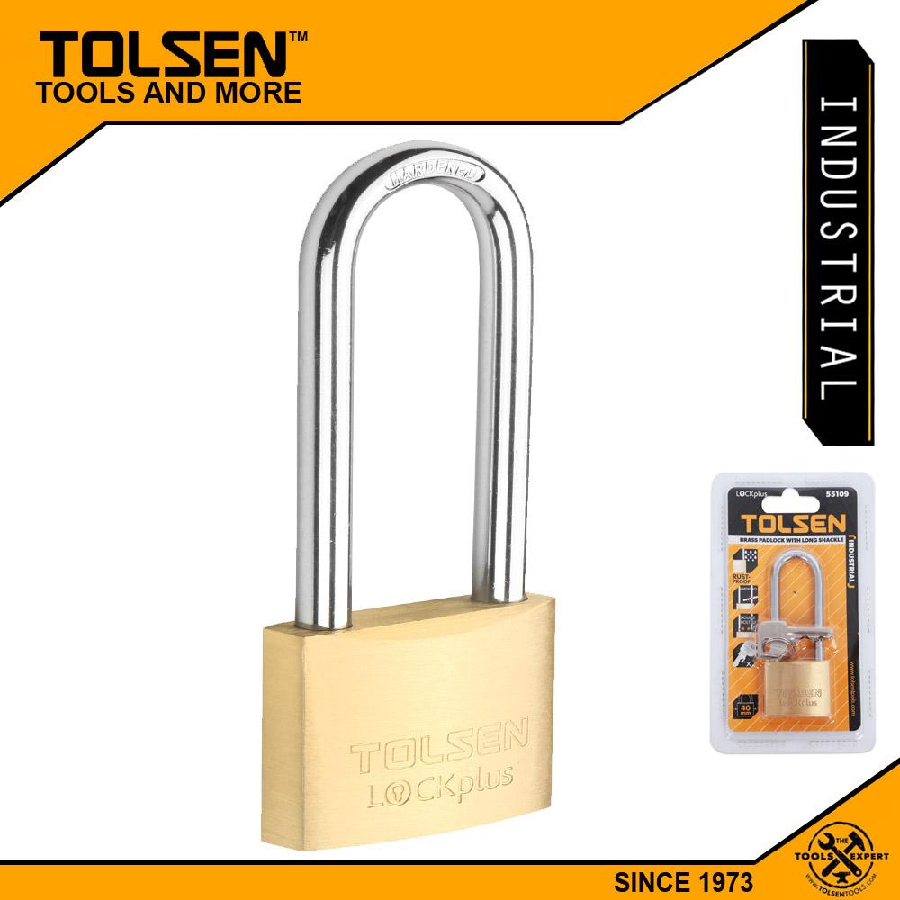 Industrial Long Shackle Brass Padlock Rust Proof with 2/ Keys (30mm | 40mm) Lock Plus