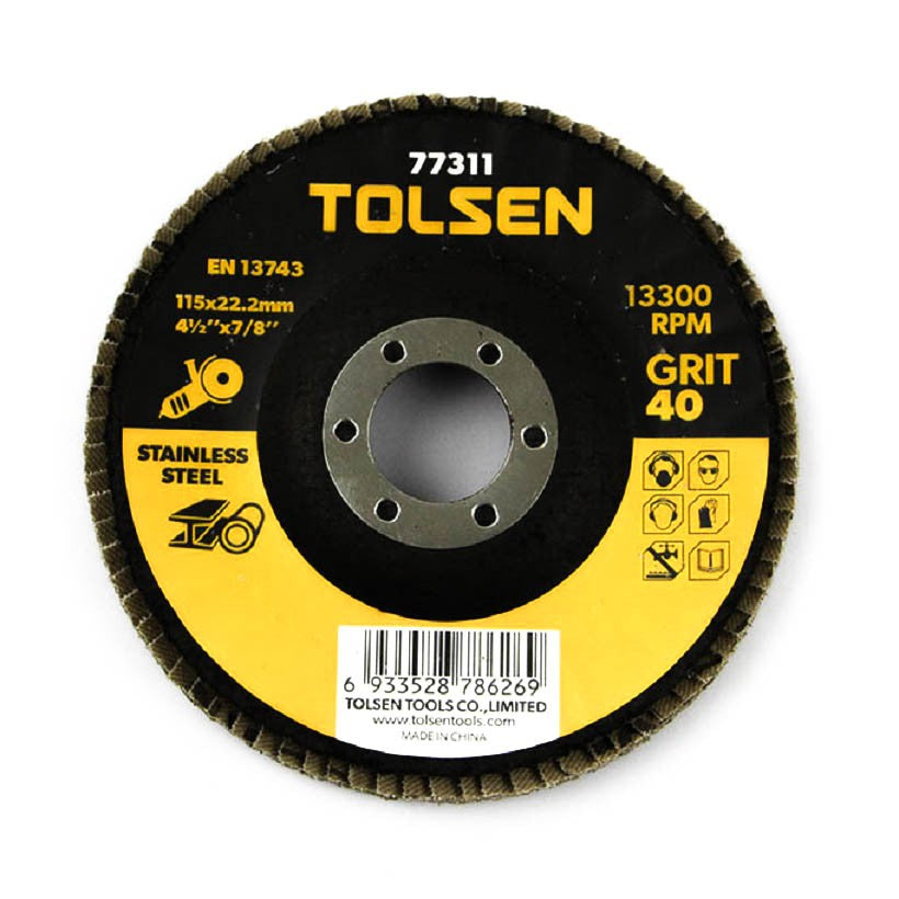 Zirconia Oxide Flap Disc (4" | 4.5" | 5" , Grit : 40 | 60 | 80 | 120) For Stainless Steel