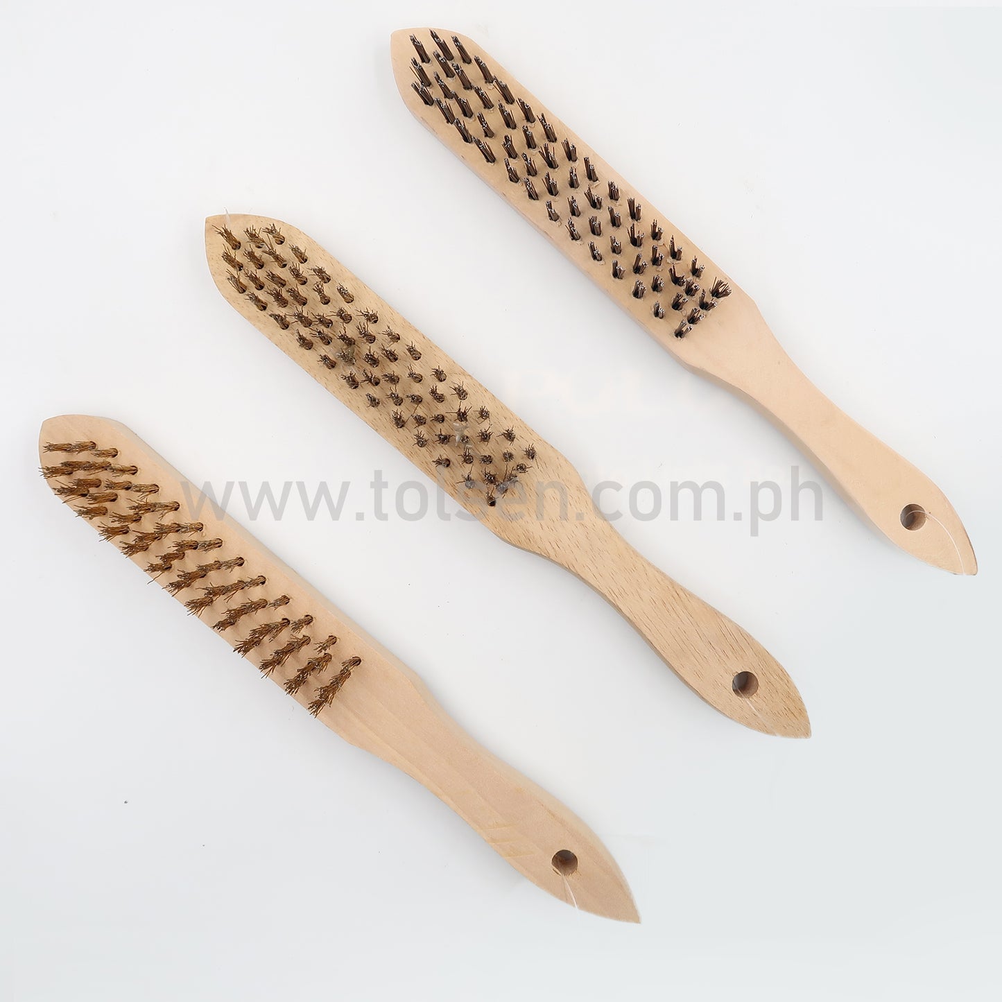Steel Wire Brush (3 Lines 4 Lines 5 Lines) Wooden Handle