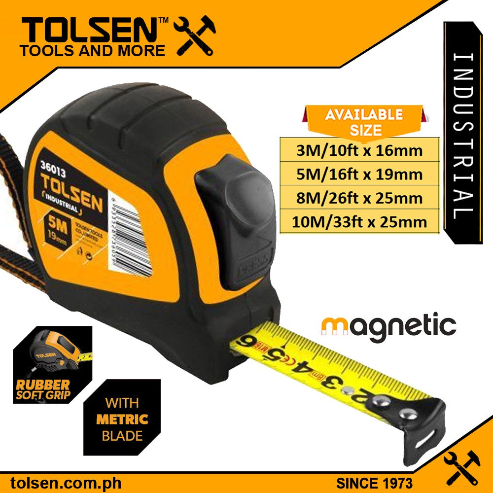 Industrial Measuring Tape Auto Lock (3M | 5M | 8M | 10M) Impact Resistance MID Class 2