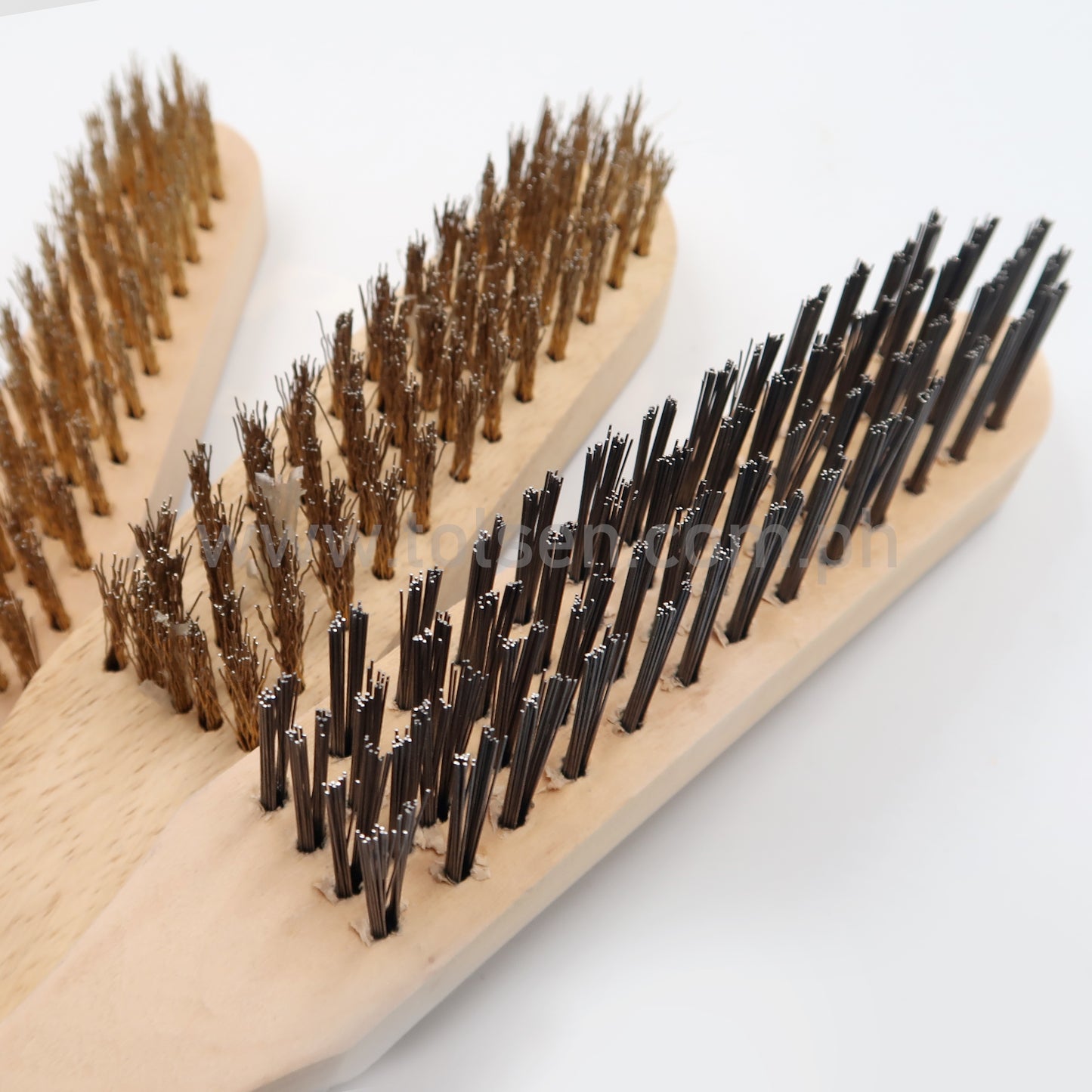 Steel Wire Brush (3 Lines 4 Lines 5 Lines) Wooden Handle