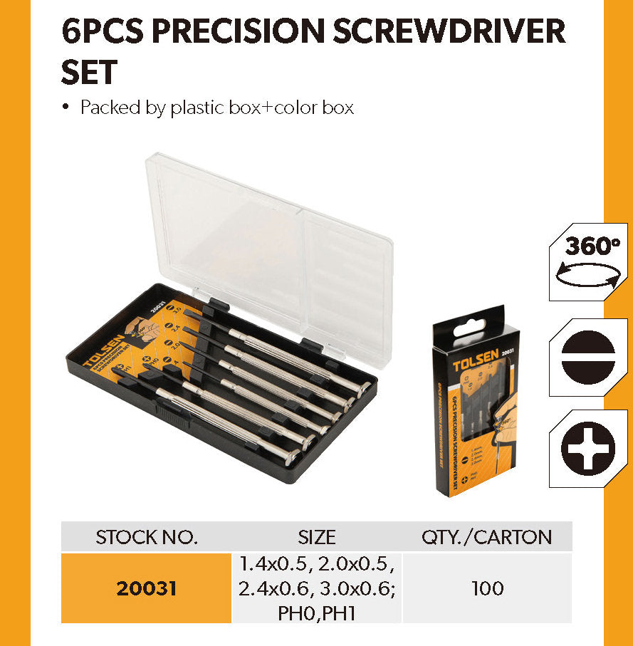 6PCS PRECISION SCREWDRIVER SET