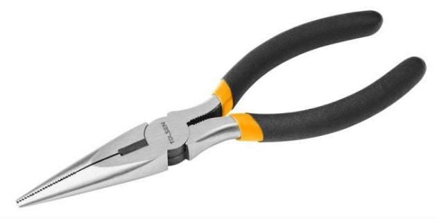 LONG NOSE PLIERS DIPPED NON-SLIP HANDLE (6" , 8")