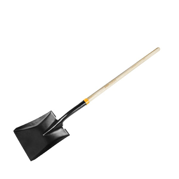 SQUARE SHOVEL IN WOODEN HANDLE