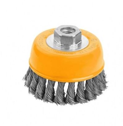 Tolsen Industrial Cup Twist Wire Brush with Nut (75mm | 100mm | 125mm - M10 | M14)